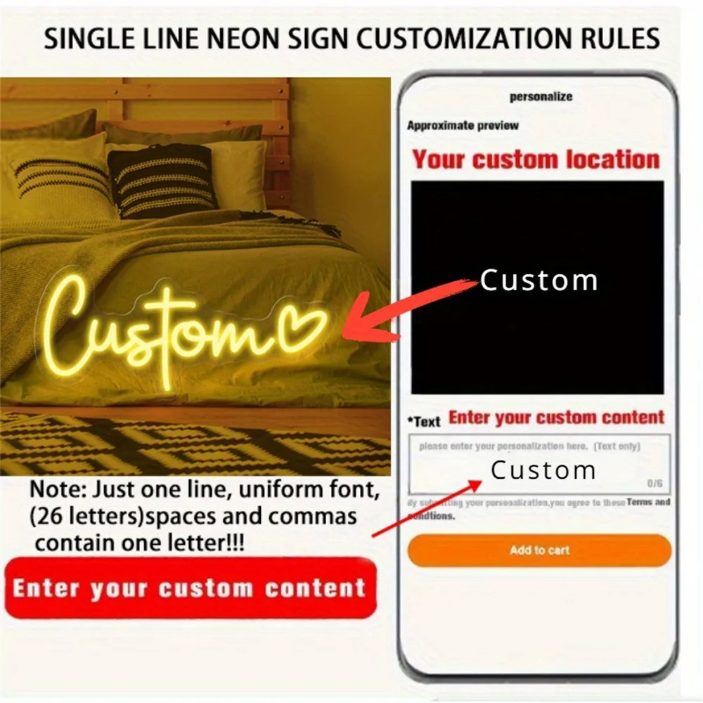 Custom LED Neon Sign Heart USB - Interior Design Names recensione e prezzo