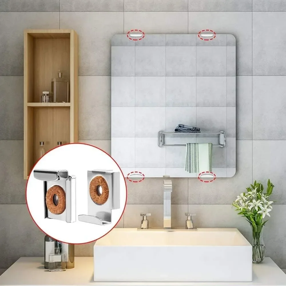 For 4pcs Chrome Mirror Wall Ha - Rattan Mirror Round recensione e prezzo