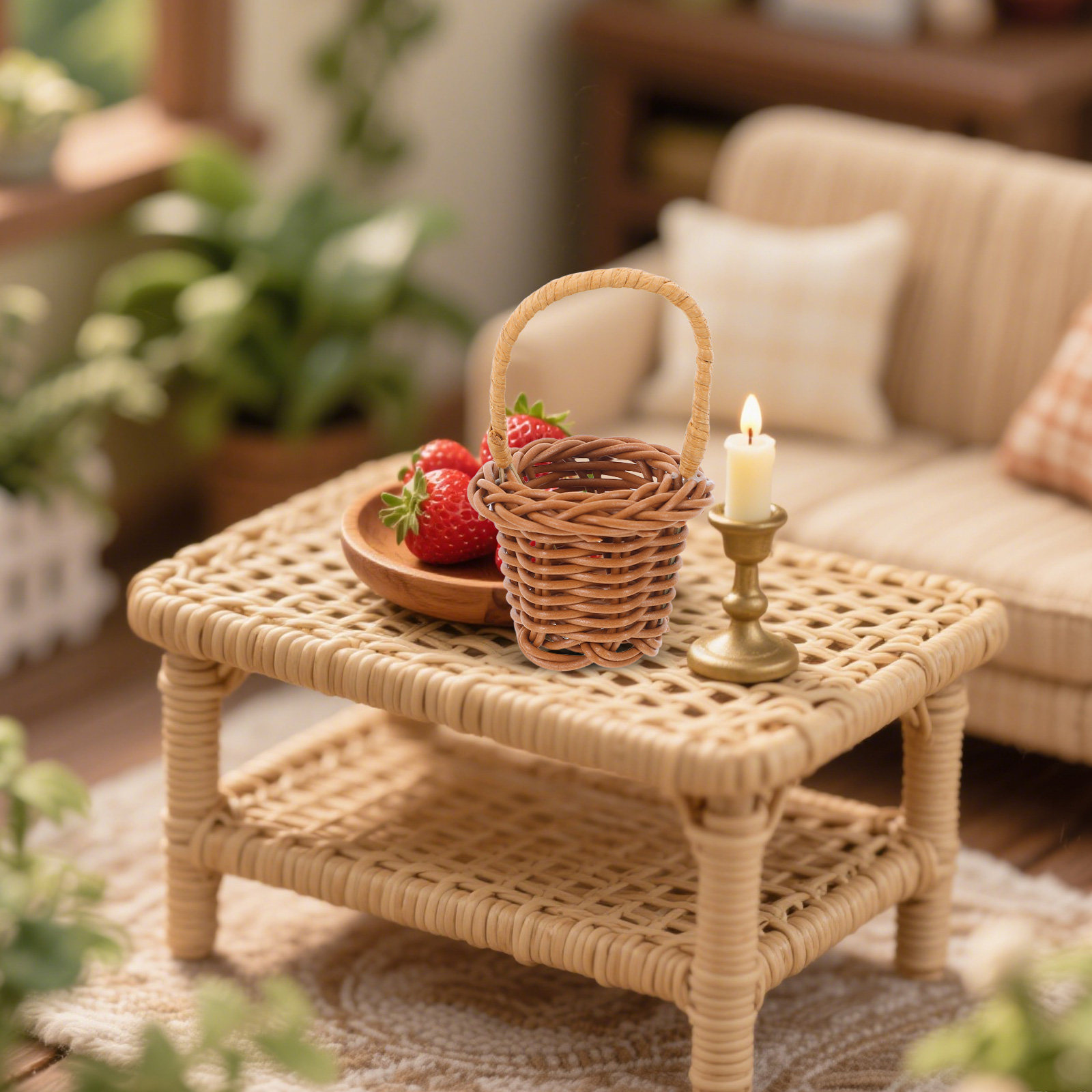 4Pcs Mini Woven Flower Baskets - Woven Basket Set recensione e prezzo