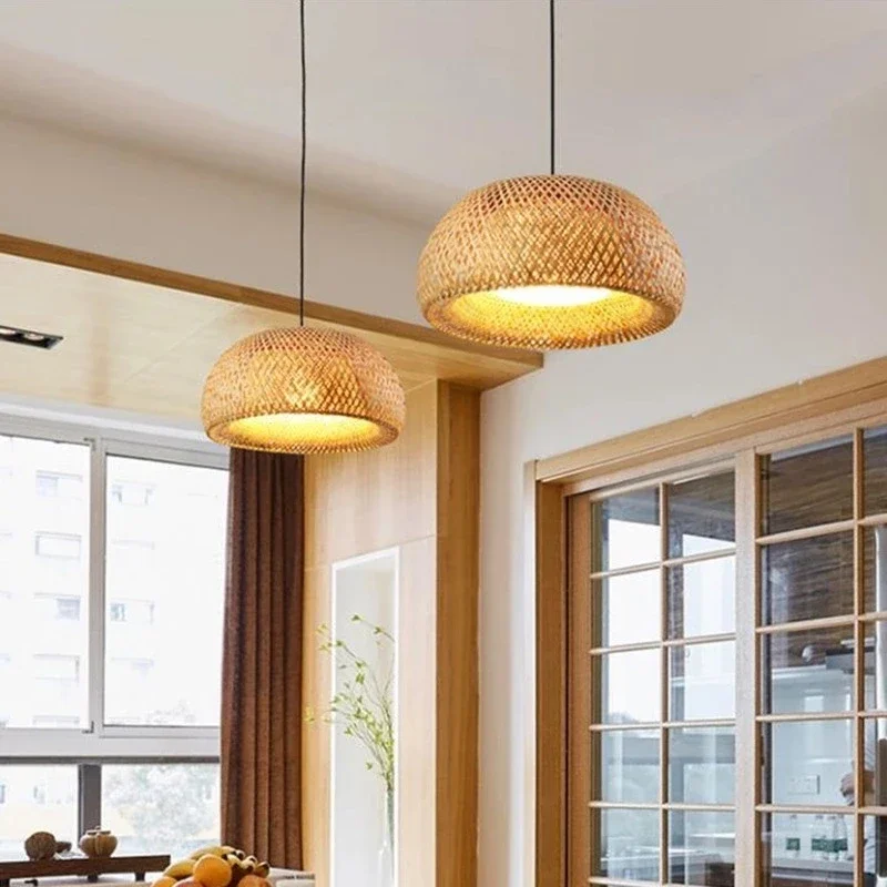 Bamboo Lantern 38/45cm Pendant - Wicker Pendant Shade recensione e prezzo