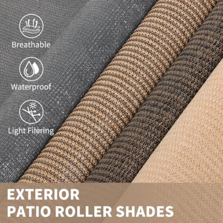 Outdoor Roller Shade 6' W x 8' - Linen Roller Blind recensione e prezzo
