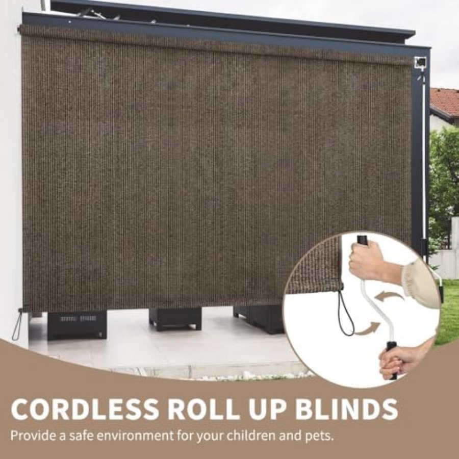 Outdoor Roller Shade 6' W x 8' - Linen Roller Blind recensione e prezzo