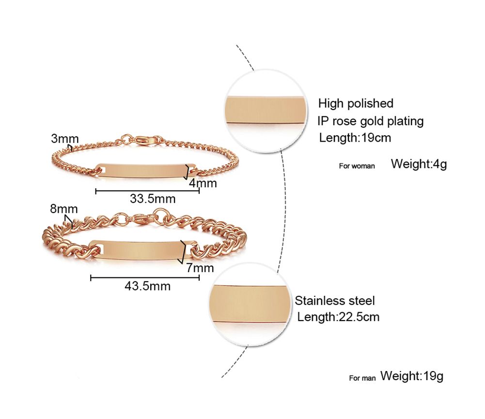 Plate Id Tag Bar Bracelet Cuba - Interior Design Names recensione e prezzo