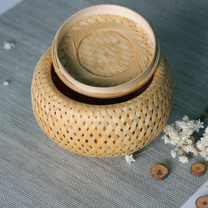 Bamboo woven small basket doub - Woven Basket Set recensione e prezzo