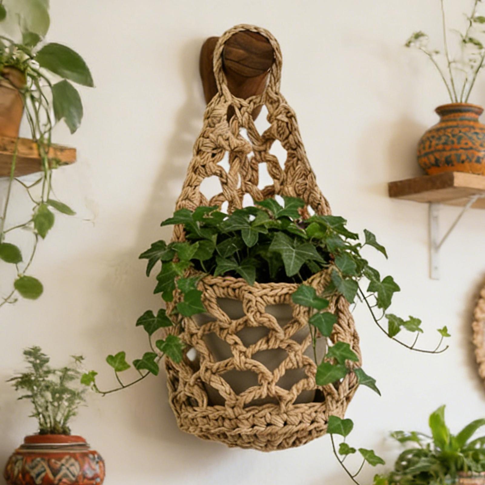 Plant Wall Hanger Handmade Wov - Woven Basket Set recensione e prezzo