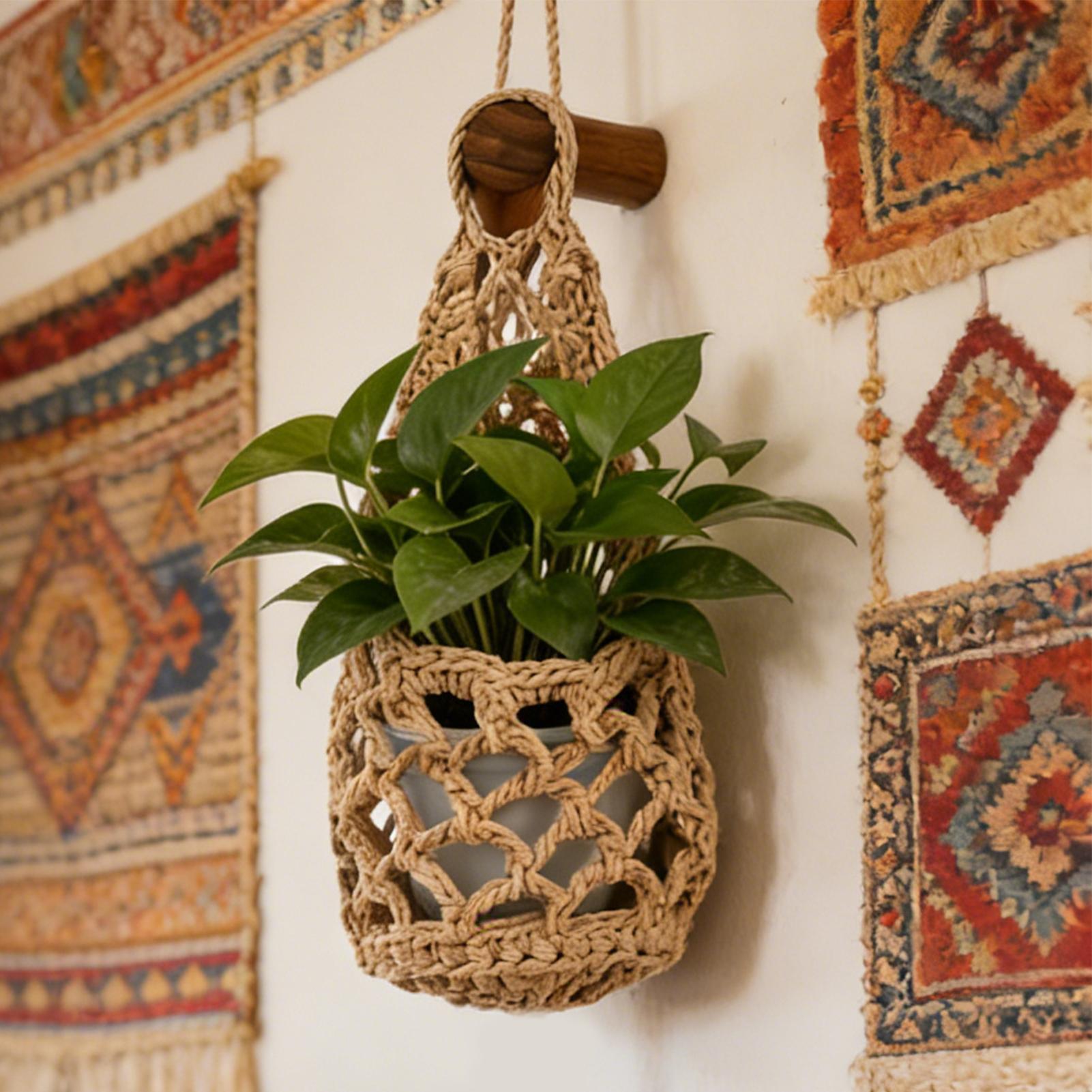 Plant Wall Hanger Handmade Wov - Woven Basket Set recensione e prezzo