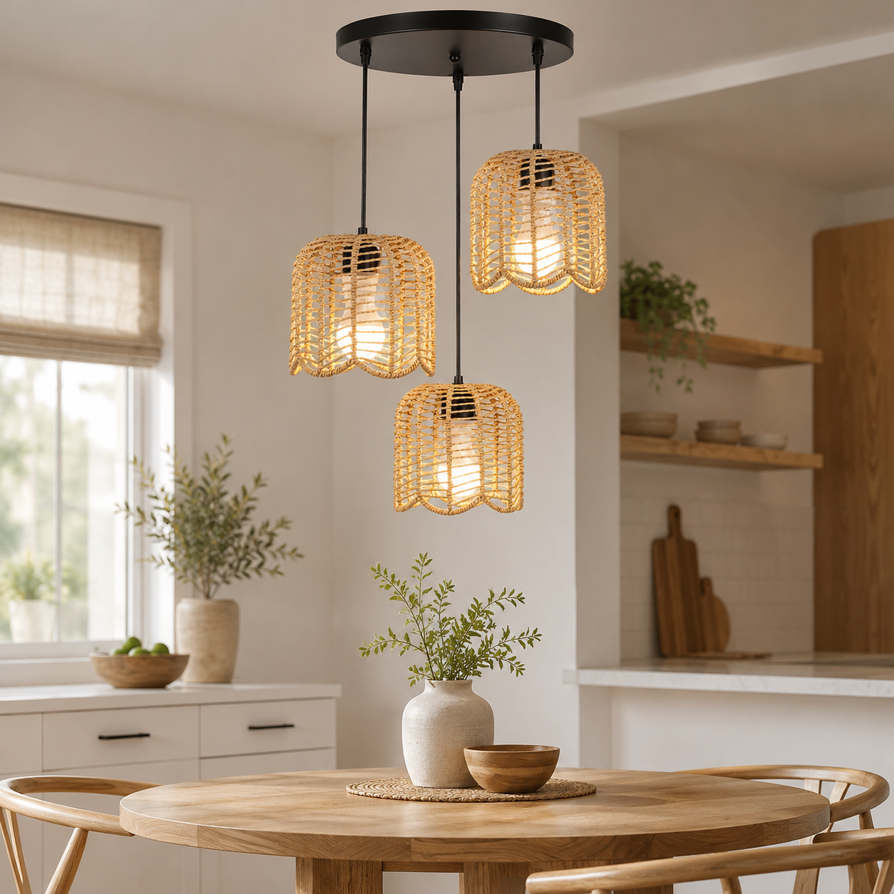 JOYINLED Farmhouse Hand Woven  - Wicker Pendant Shade recensione e prezzo
