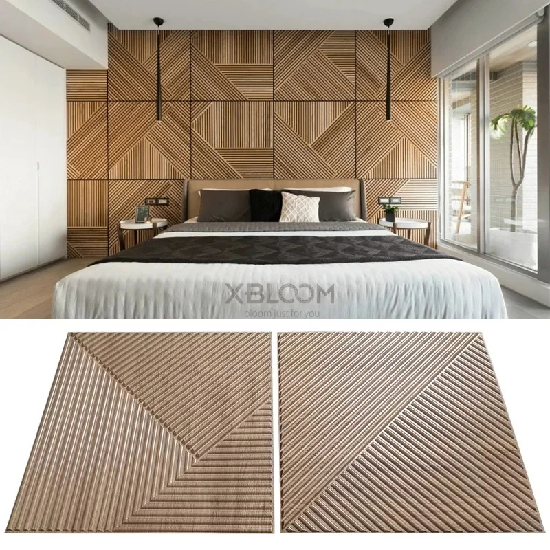 12pcs 50cm 3D wall decor Wood  - Wall Panel 3D Texture recensione e prezzo