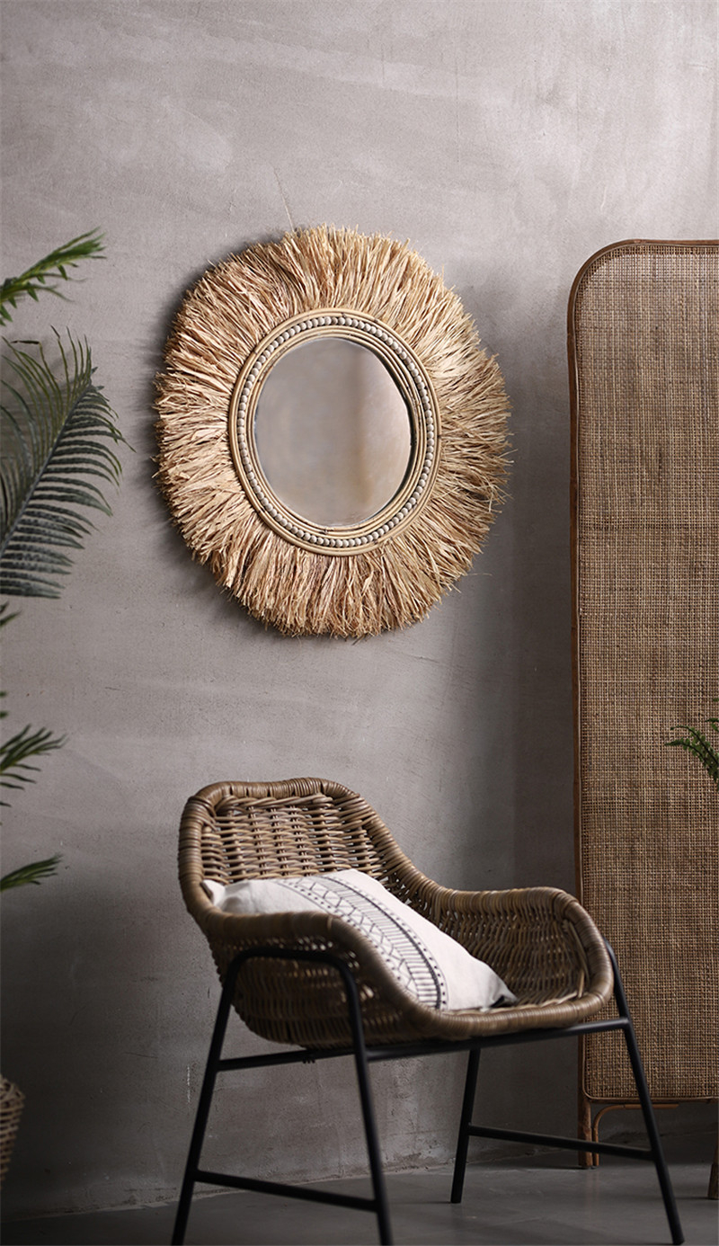 Rattan Decorative Mirrors for  - Rattan Mirror Round recensione e prezzo