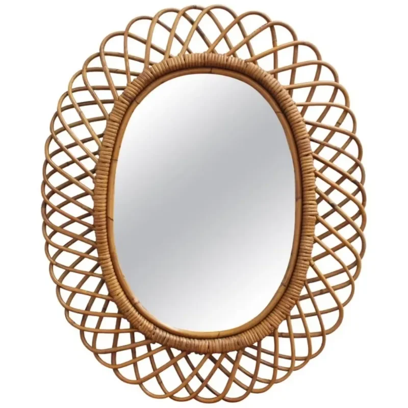 Modern round rattan wall mirro - Rattan Mirror Round recensione e prezzo
