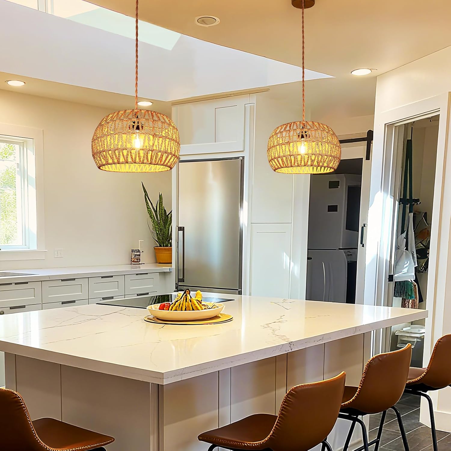 Hanging Pendant Lamp Shade(12. - Wicker Pendant Shade recensione e prezzo