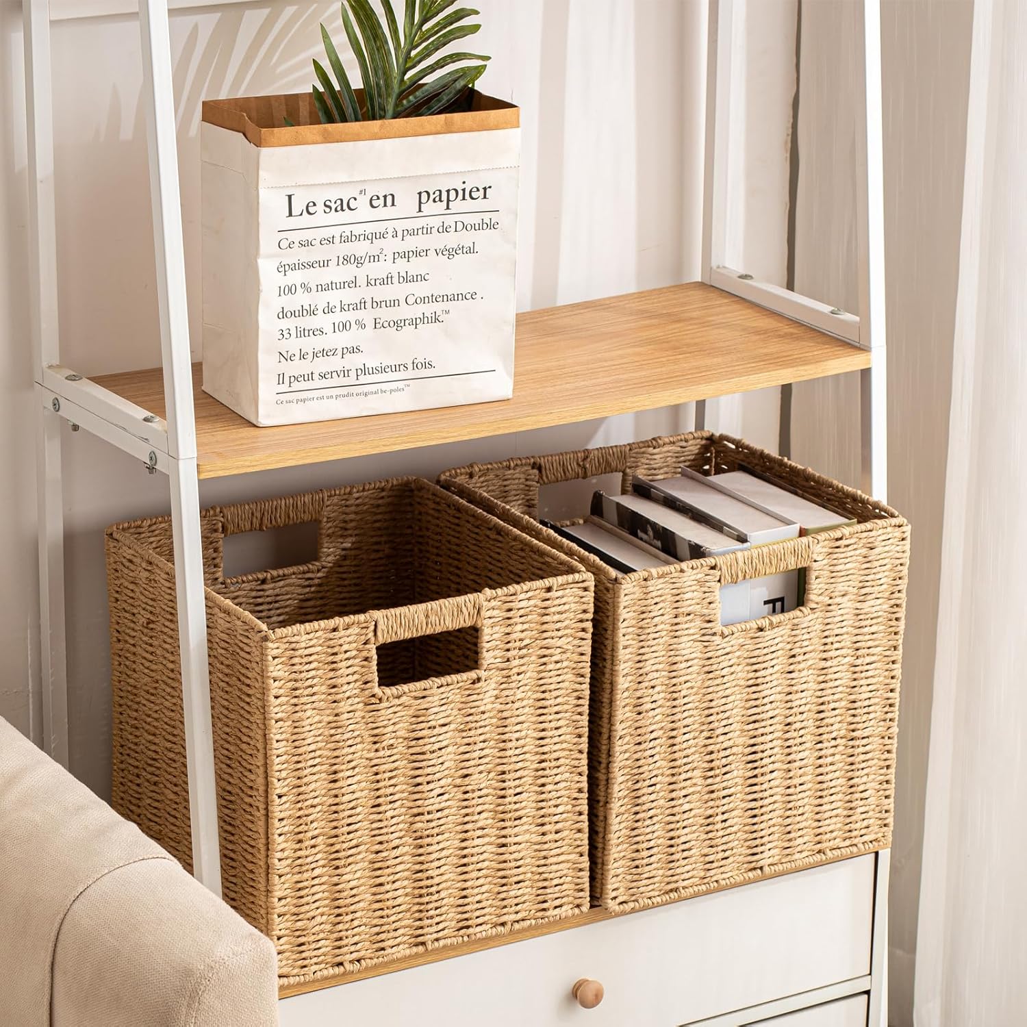 Foldable Storage Baskets with  - Woven Basket Set recensione e prezzo