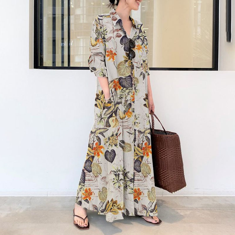 Spring Summer Lapel Loose Prin - Linen Roller Blind recensione e prezzo