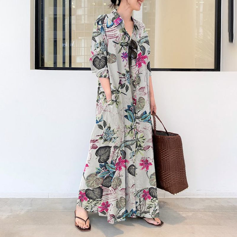 Spring Summer Lapel Loose Prin - Linen Roller Blind recensione e prezzo