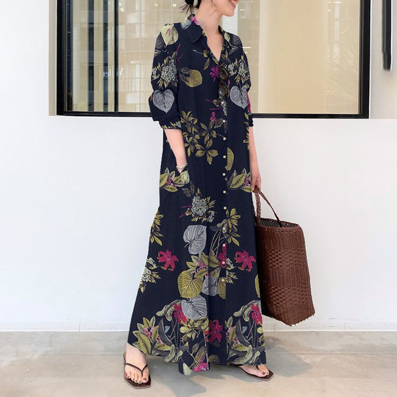 Spring Summer Lapel Loose Prin - Linen Roller Blind recensione e prezzo