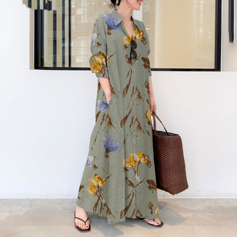Spring Summer Lapel Loose Prin - Linen Roller Blind recensione e prezzo