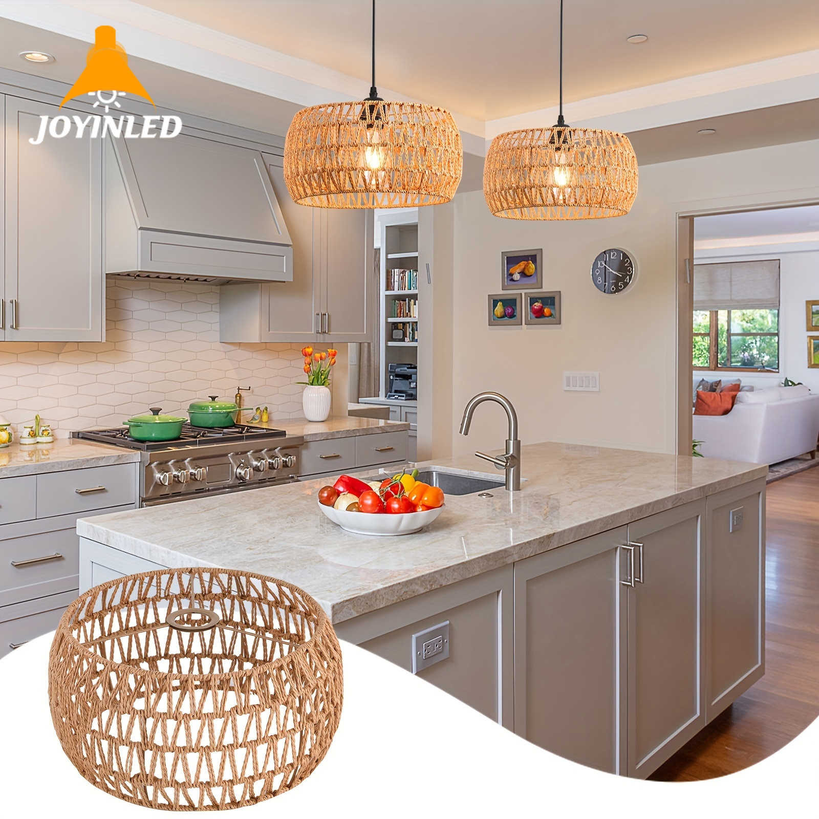 Handmade Bamboo Rattan Wicker  - Wicker Pendant Shade recensione e prezzo